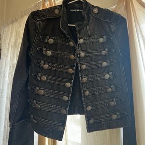 The Kooples Denim Military Jacket